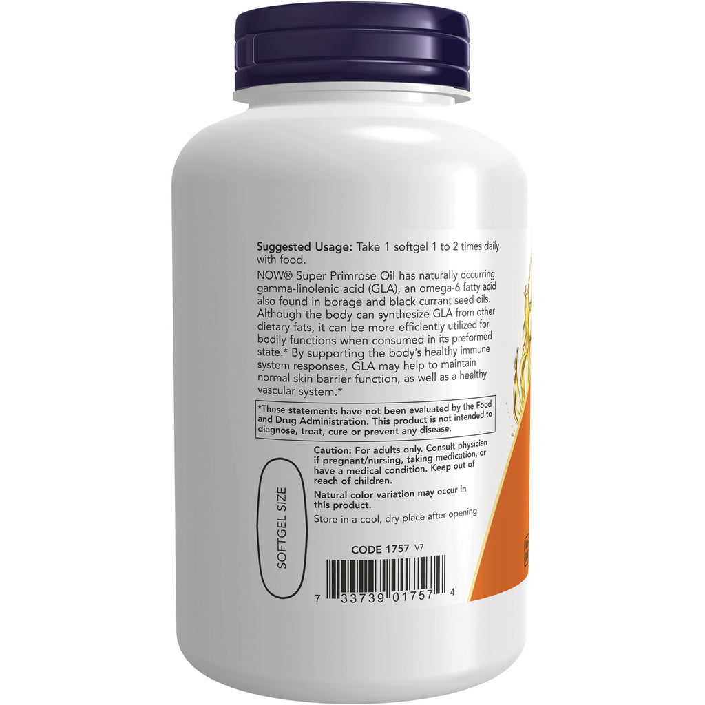 NWF353 | white supplement bottle back label showing suggested usage text, barcode, and softgel size illustration - Thumbnail