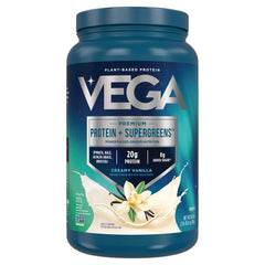 VGA003 | Vega Protein + Supergreens powder, Creamy Vanilla, 20g protein, 0g added sugar