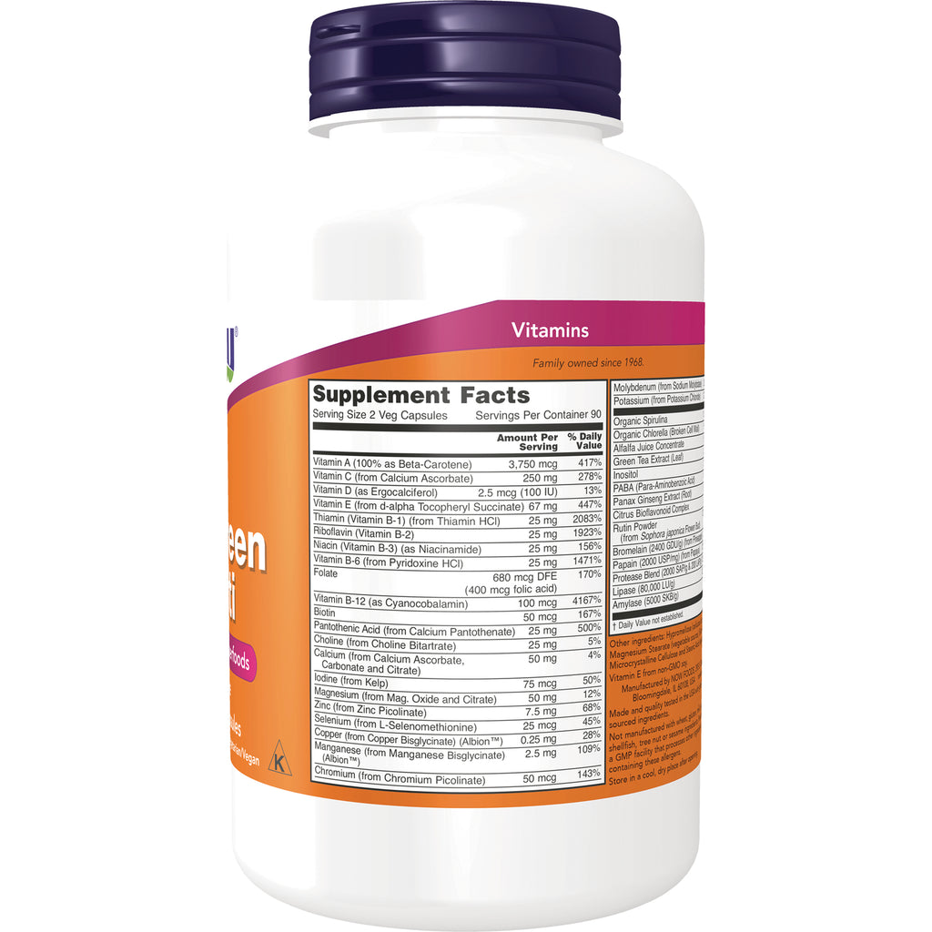 NWF304 | Back of white supplement bottle showing Supplement Facts panel and ingredient list - Thumbnail