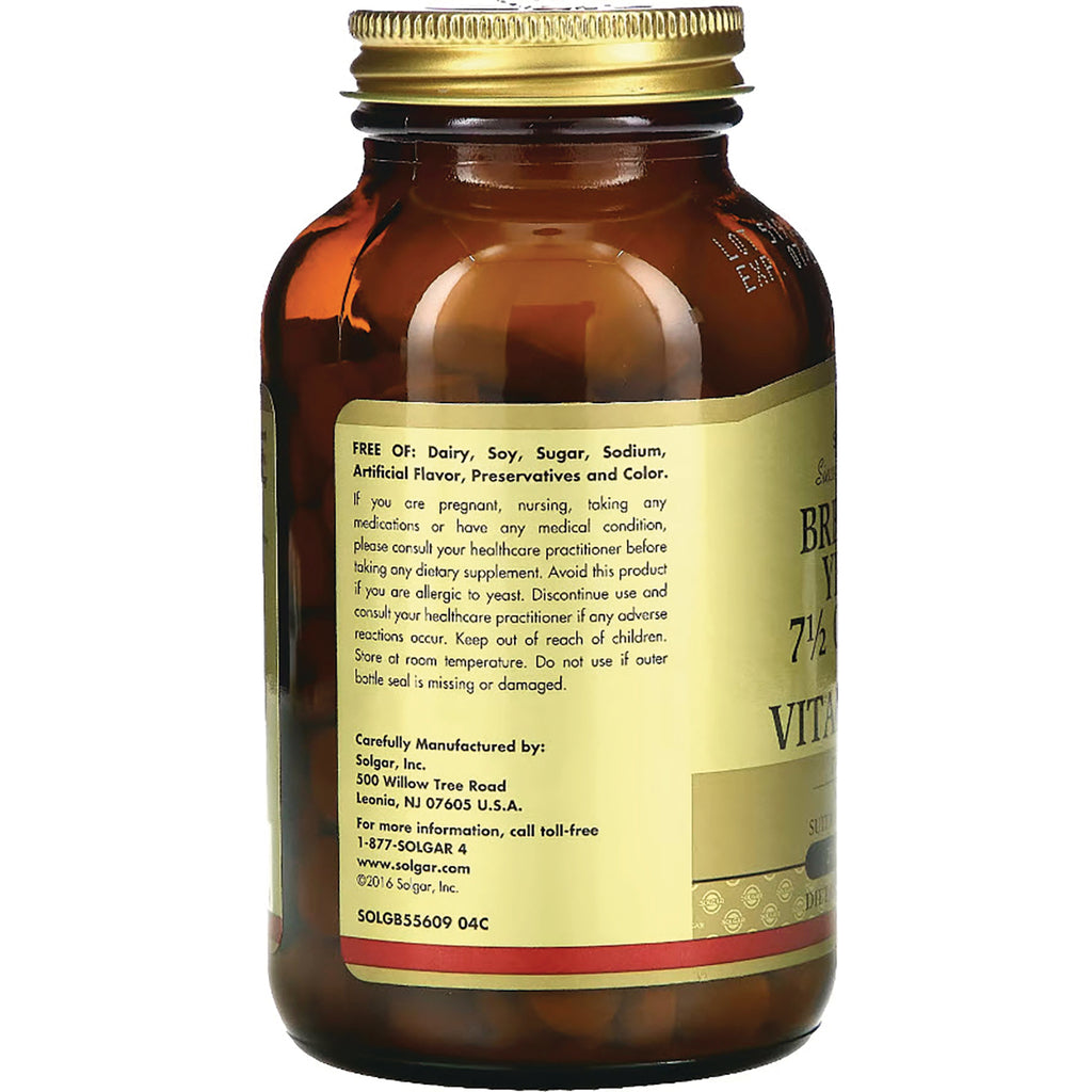 Amber supplement bottle back label showing ingredient list, warnings, and manufacturer contact details - Thumbnail