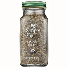 SMP020 | Simply Organic Black Pepper, USDA Organic, 2.31 oz (65 g) jar