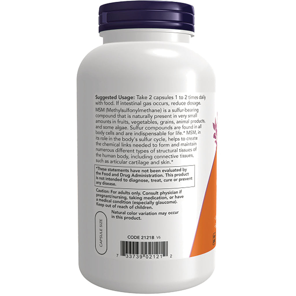 NWF837 | back label of white supplement bottle showing suggested usage, caution text, and barcode - Thumbnail