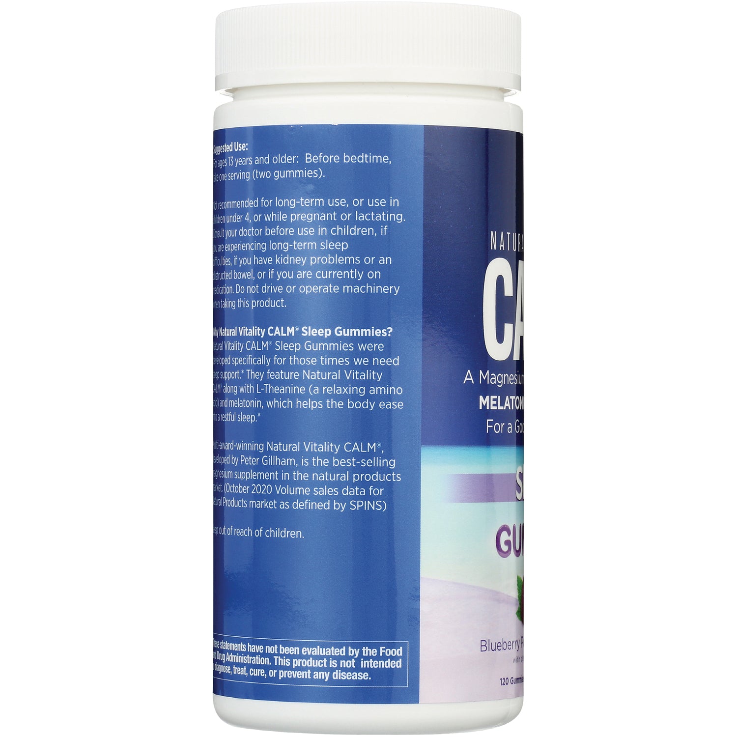 NVT055 | blue supplement bottle side label showing product information and usage text