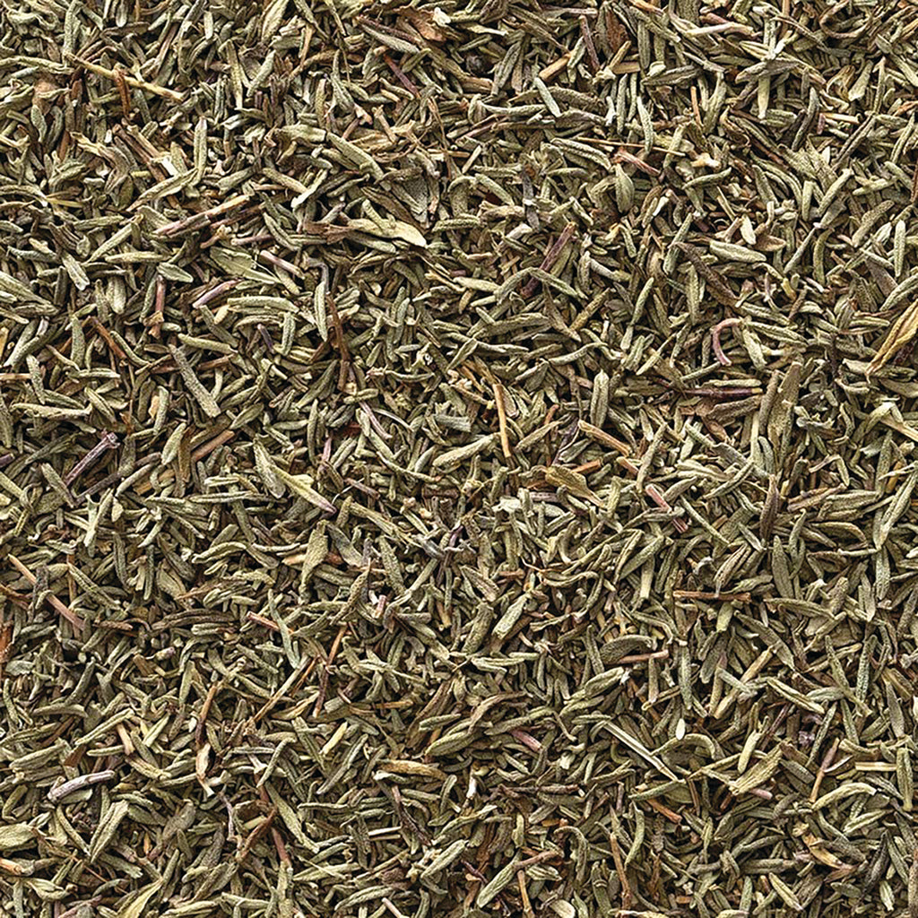 FNP075 | loose dried thyme leaves scattered close-up - Thumbnail