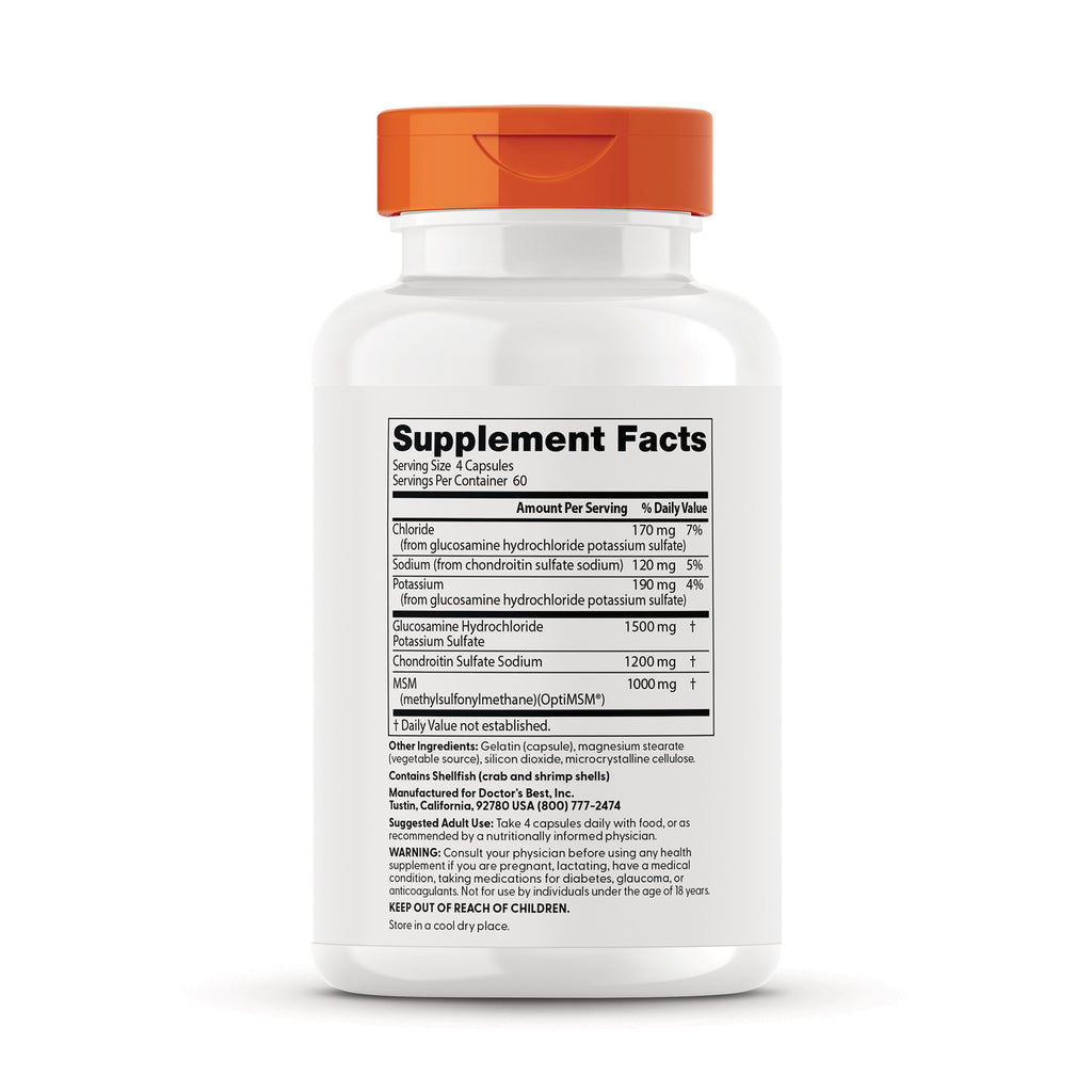 DB110 | Back of white supplement bottle showing Supplement Facts panel with ingredient amounts and warnings - Thumbnail