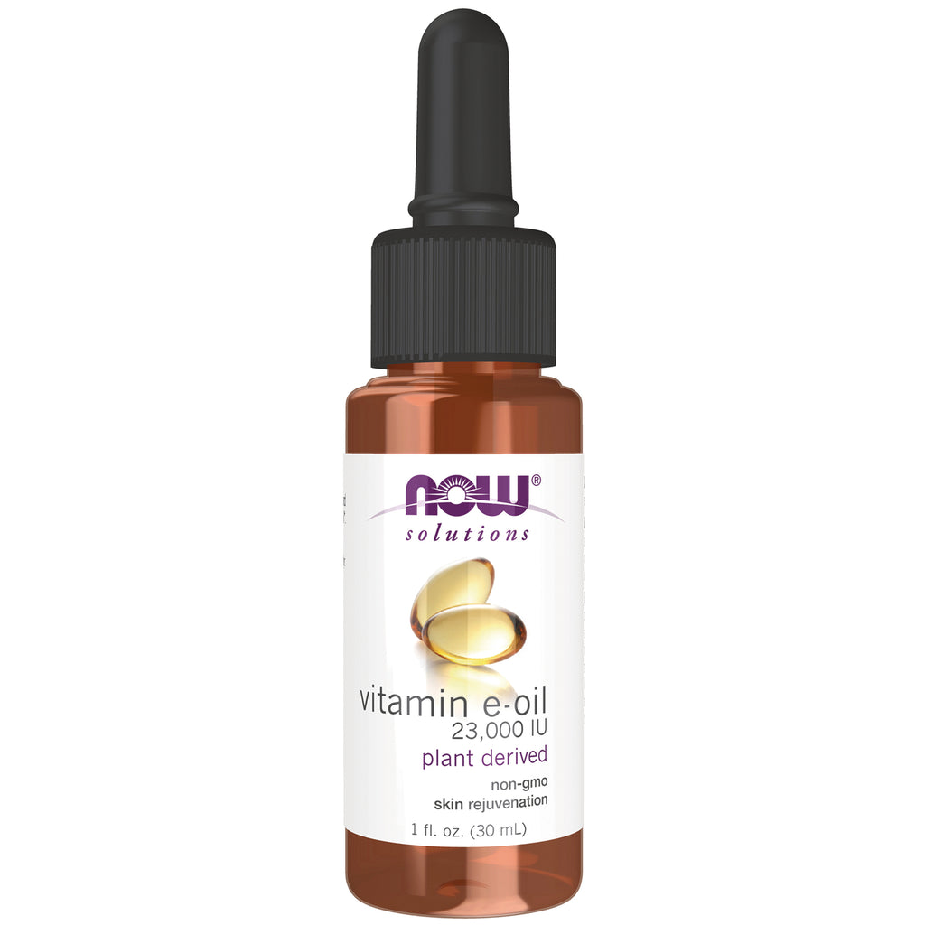 NWF1406 | NOW Solutions vitamin e-oil 23,000 IU plant derived amber dropper bottle 1 fl oz - Thumbnail