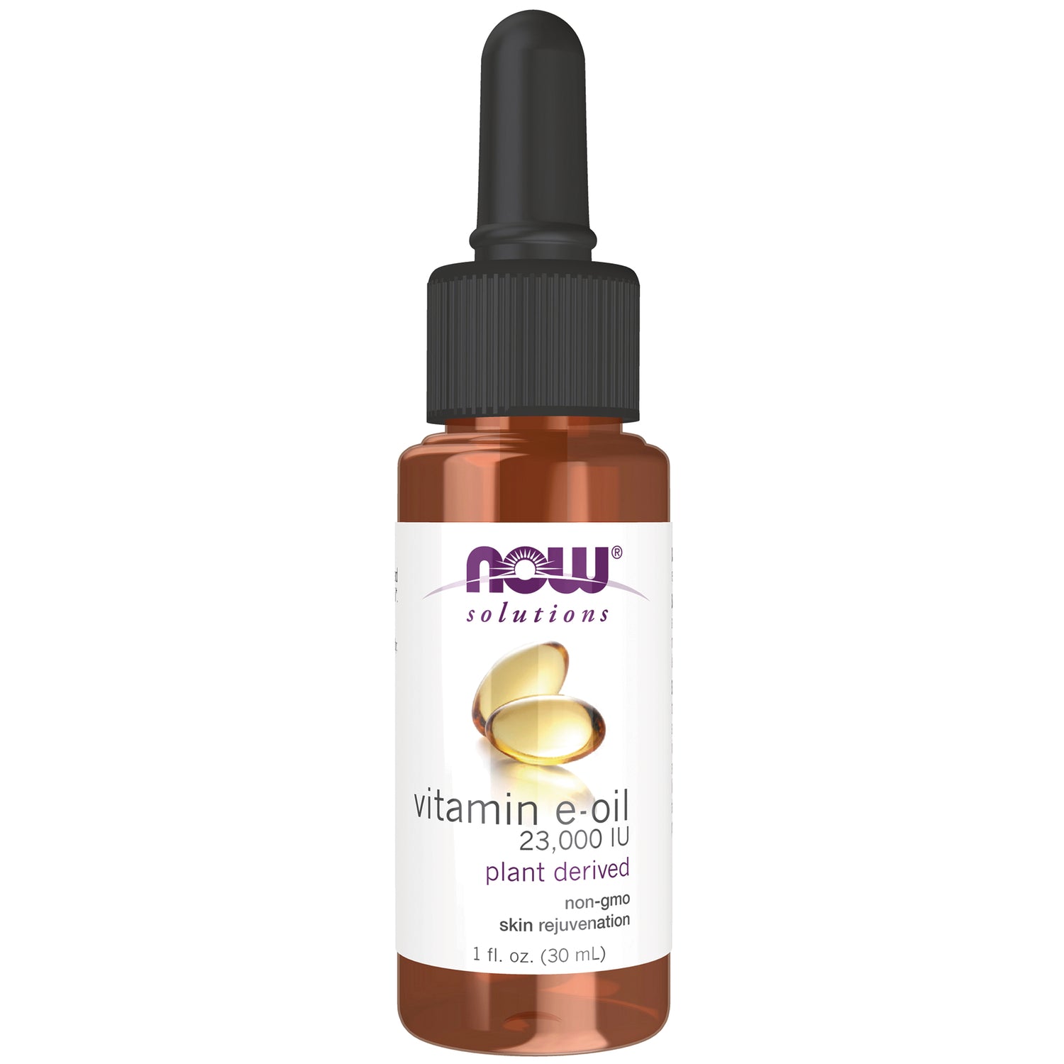 NWF1406 | NOW Solutions vitamin e-oil 23,000 IU plant derived amber dropper bottle 1 fl oz