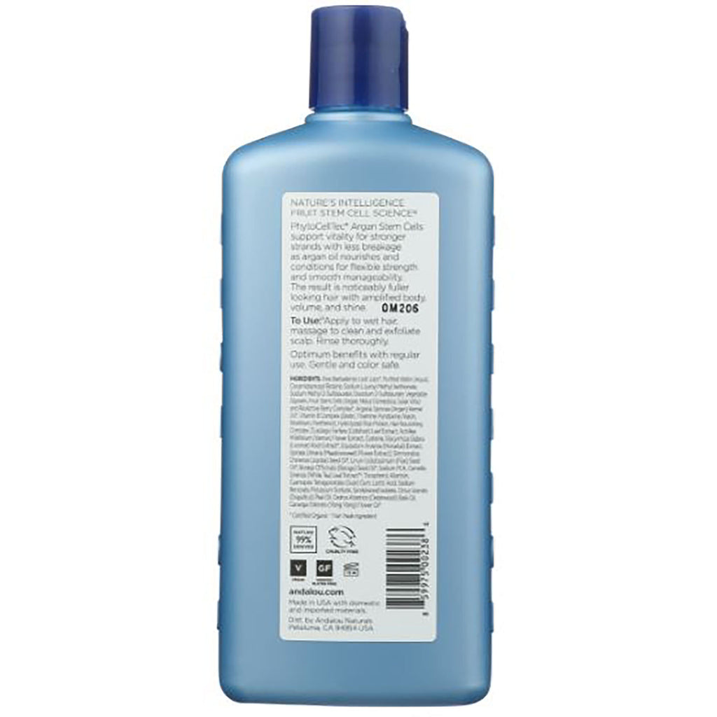 ADN012 | Back label of blue bottle with directions, ingredients, icons, and barcode - Thumbnail