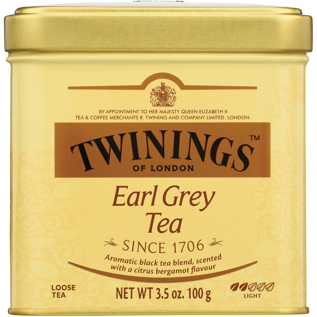 TWN001 | Twinings of London Earl Grey Tea tin, loose tea, net wt 3.5 oz 100 g - Thumbnail