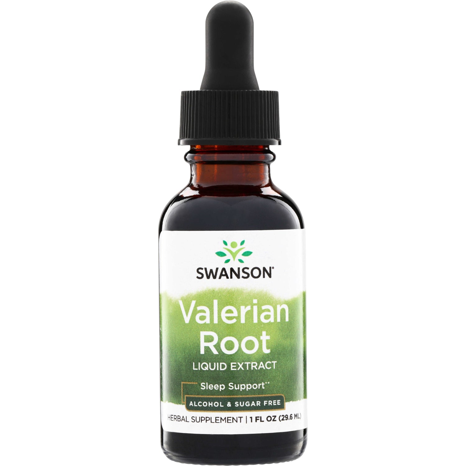 SW1255 | Swanson Valerian Root Liquid Extract, Sleep Support, Alcohol & Sugar Free, 1 fl oz dropper bottle
