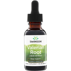 SW1255 | Swanson Valerian Root Liquid Extract, Sleep Support, Alcohol & Sugar Free, 1 fl oz dropper bottle