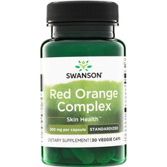 SWH256 | Swanson Red Orange Complex bottle, Skin Health, 500 mg per capsule, 30 veggie caps