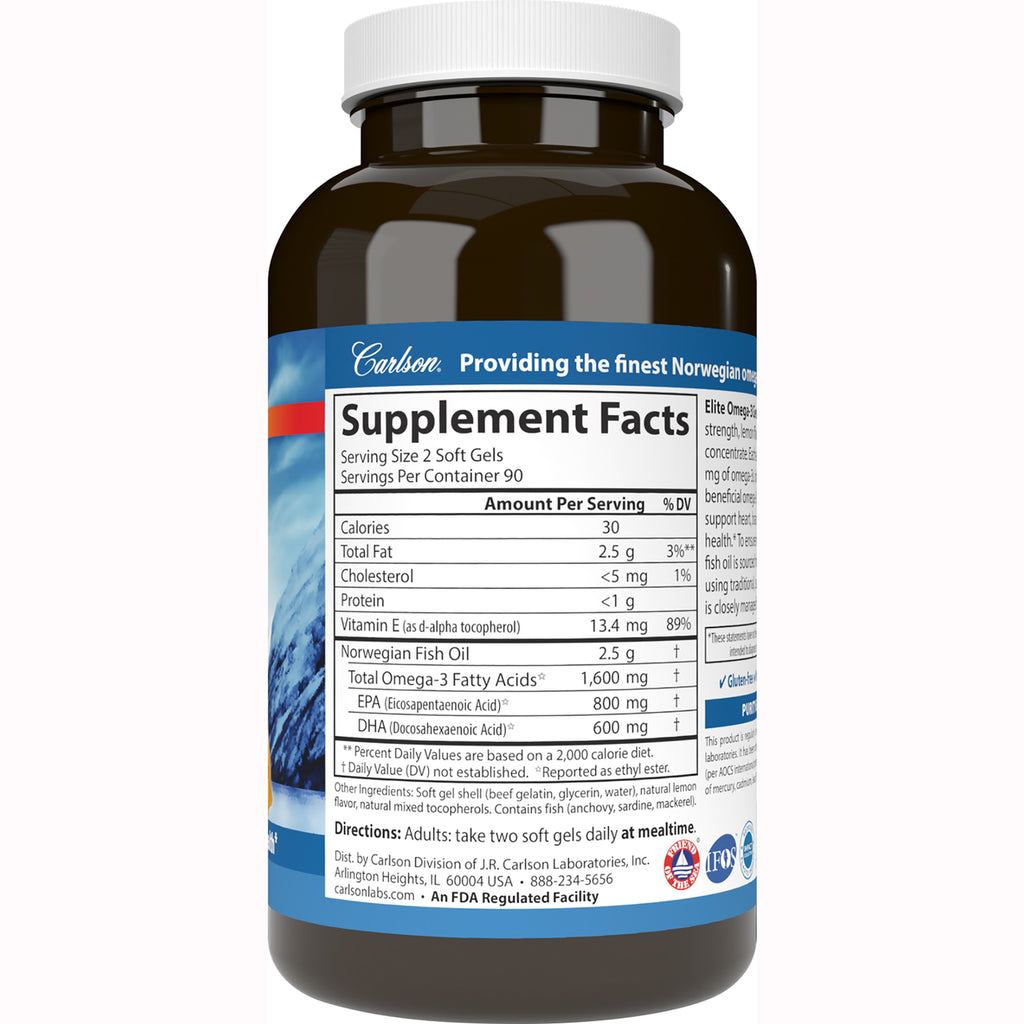 CSN114 | Back label showing Supplement Facts nutrition panel and directions on brown supplement bottle - Thumbnail