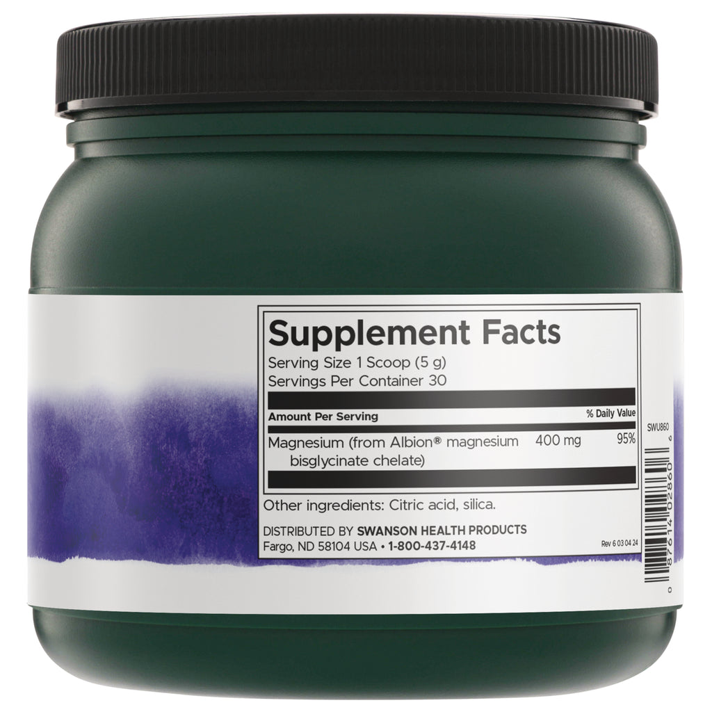 SWU860 | Back label with supplement facts and serving information - Thumbnail