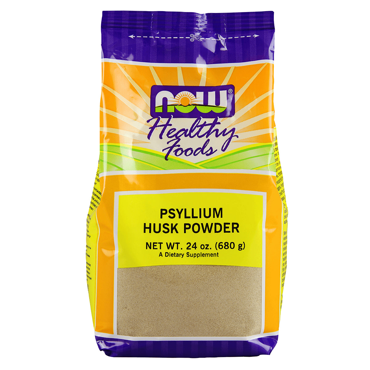 NWF1060 | NOW Healthy Foods psyllium husk powder 24 oz (680 g) bag
