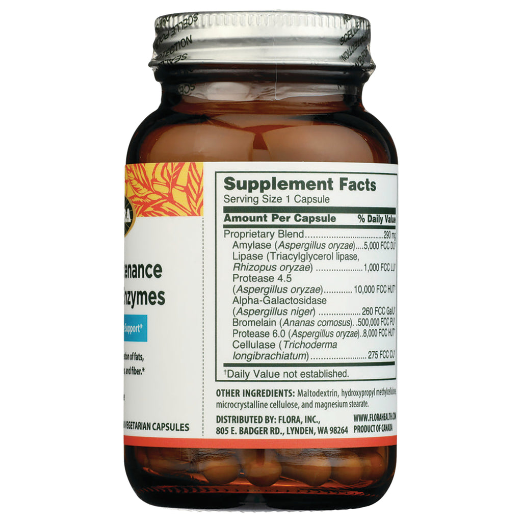 FL111 | bottle back showing Supplement Facts panel and ingredients list, serving size 1 capsule - Thumbnail