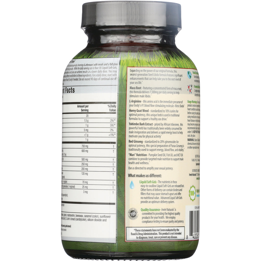 IR258 | back of supplement bottle showing supplement facts panel, ingredient list, and barcode - Thumbnail