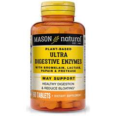 MSN081 | Mason Natural plant-based Ultra Digestive Enzymes bottle, 60 tablets