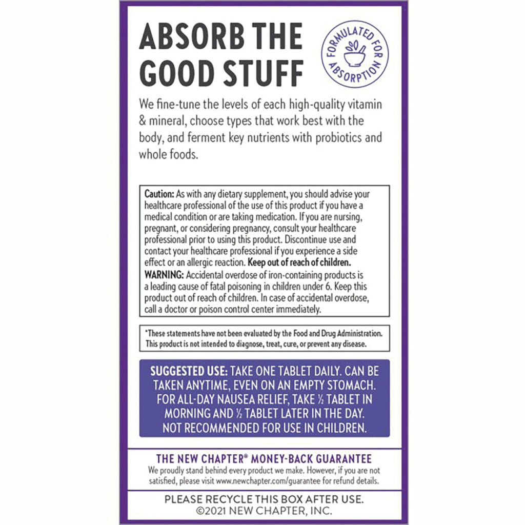 NWC375 | Back panel with ABSORB THE GOOD STUFF headline, caution box and suggested use instructions - Thumbnail