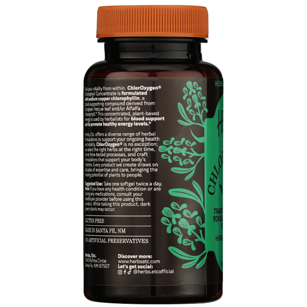 HE102 | Herbal Traditions Chloroxygen softgel supplement bottle, 60 softgels - Thumbnail