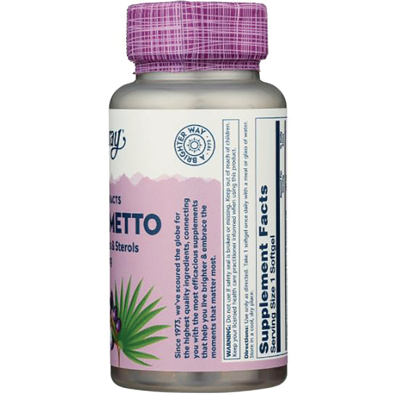 SLR402 | Supplement Facts panel with serving size 1 softgel on bottle label