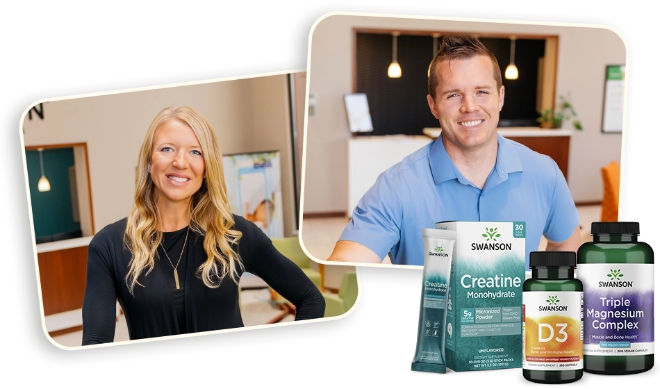 Swanson experts with a selection of Swanson supplements