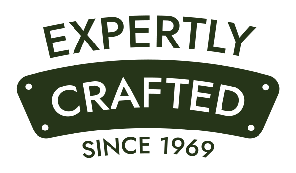 Logo with 'Expertly Crafted Since 1969' text on a green background