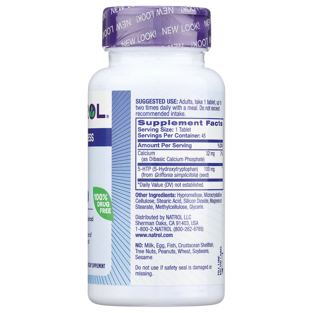 NA385 | Back label showing supplement facts panel, ingredients and warnings on white bottle with purple cap - Thumbnail