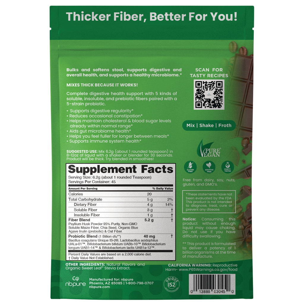 ARL010 | Back of green supplement pouch showing Supplement Facts panel, usage directions, QR code and branding - Thumbnail