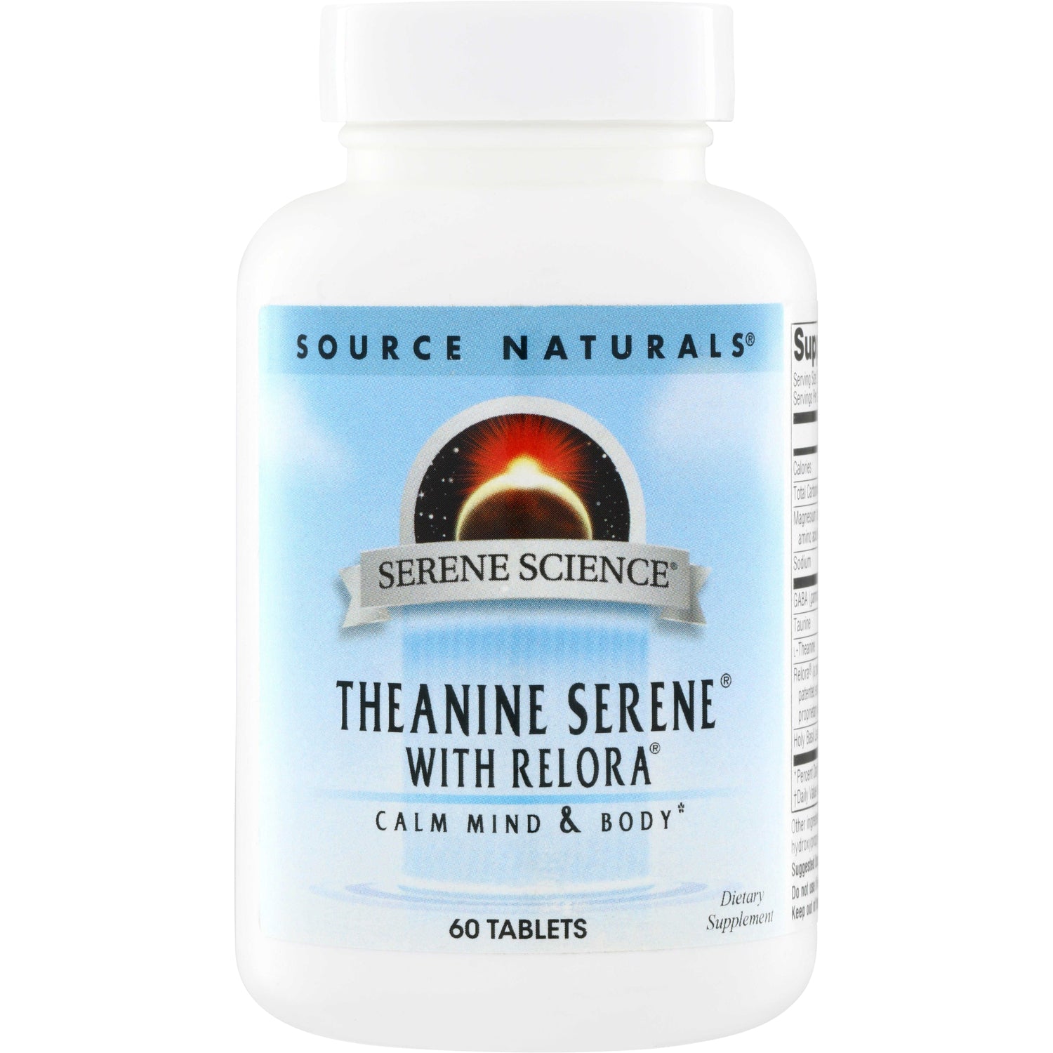 SN364 | Source Naturals Serene Science Theanine Serene with Relora, Calm Mind & Body, 60 tablets