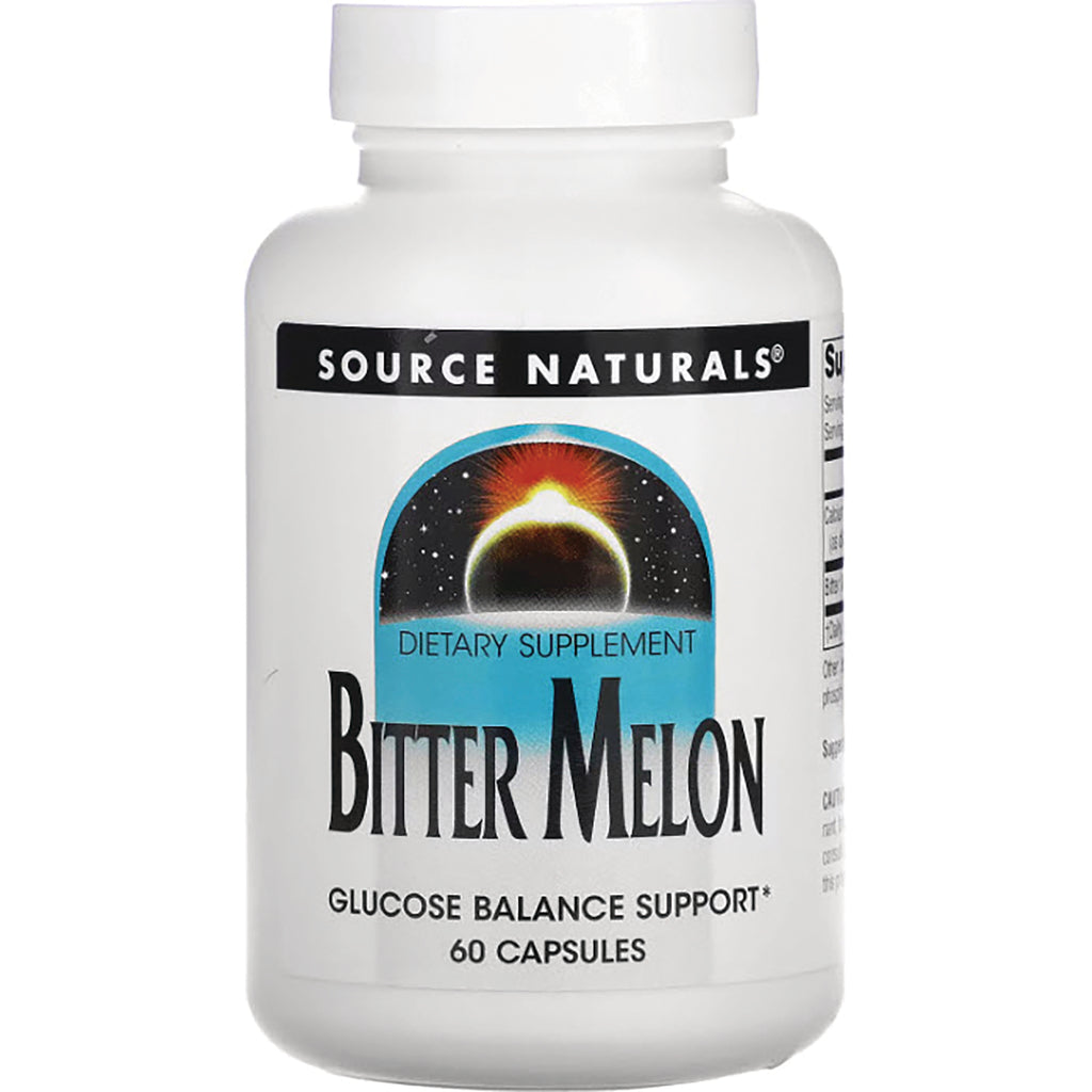 SN639 | Source Naturals Bitter Melon dietary supplement, glucose balance support, 60 capsules - Thumbnail