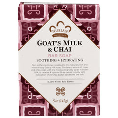 NBH011 | Nubian Heritage Goat's Milk & Chai bar soap box, 5 oz (142g), made with Rose Extract