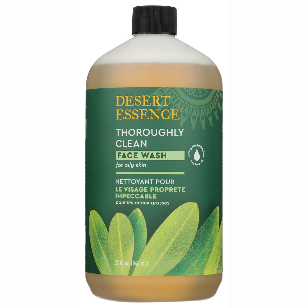 DST078 | Desert Essence Thoroughly Clean face wash for oily skin 32 fl oz bottle front label - Thumbnail