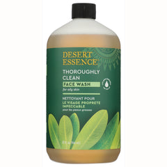 DST078 | Desert Essence Thoroughly Clean face wash for oily skin 32 fl oz bottle front label