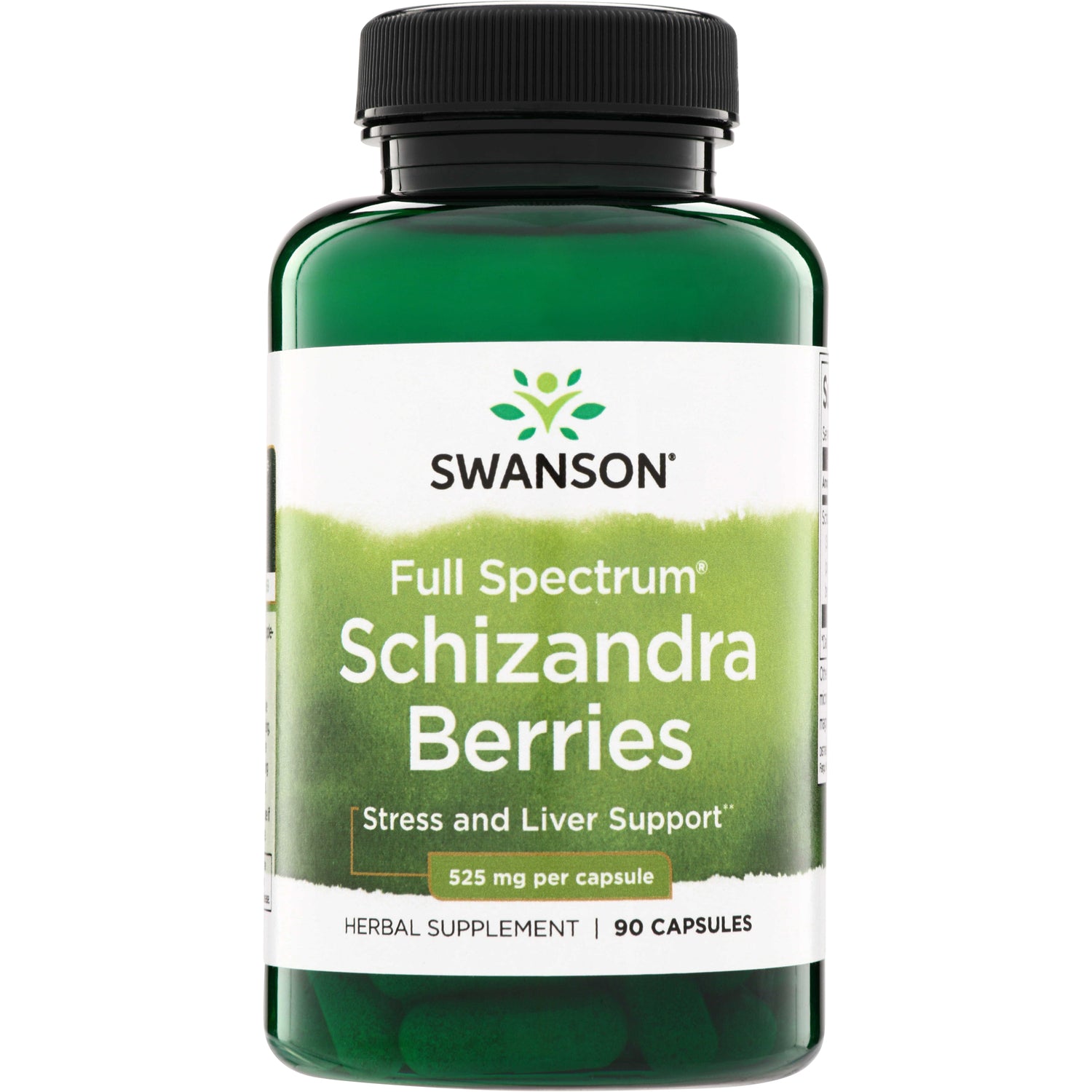 SW1347 | Swanson Full Spectrum Schizandra Berries, 525 mg per capsule, 90 capsules, Stress and Liver Support