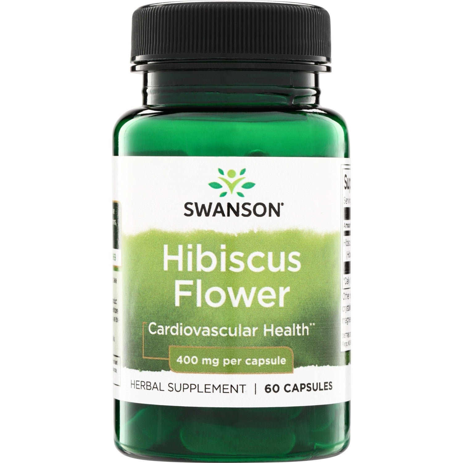 SW1406 | Swanson Hibiscus Flower, Cardiovascular Health, 400 mg per capsule, 60 capsules