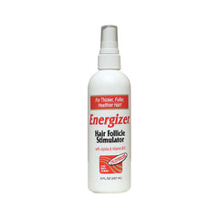 HBL001 | White spray bottle labeled Energizer Hair Follicle Stimulator with Jojoba & Vitamin B-5, 8 fl oz