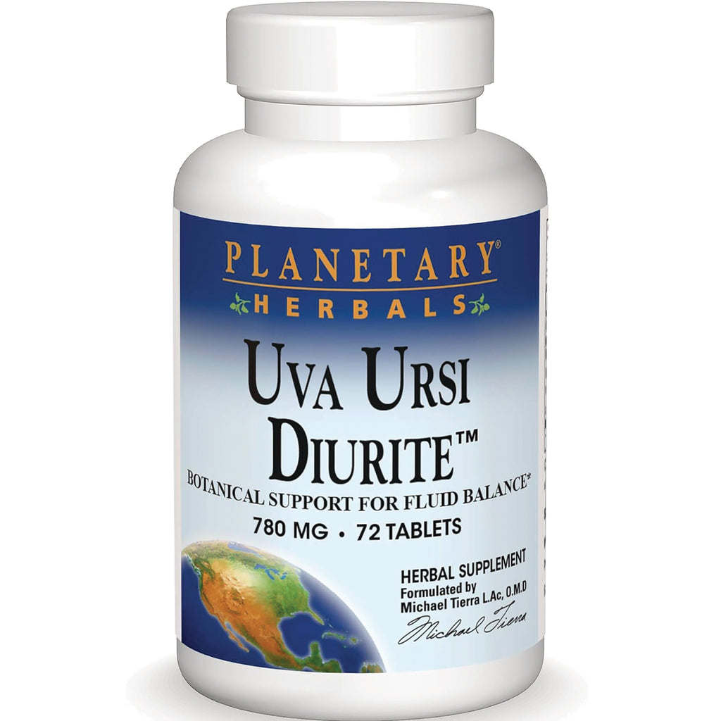 PF090 | Planetary Herbals Uva Ursi Diurite bottle front label, 780 MG, 72 tablets - Thumbnail