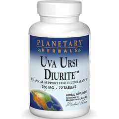 PF090 | Planetary Herbals Uva Ursi Diurite bottle front label, 780 MG, 72 tablets