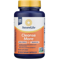 RNL015 | RenewLife Cleanse More bottle herbal formula magnesium dietary supplement 60 vegetarian capsules