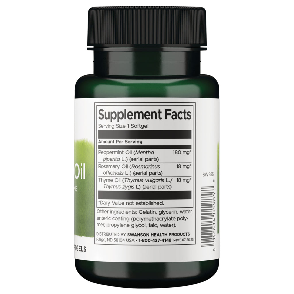SW985 | Back label with supplement facts and serving information - Thumbnail
