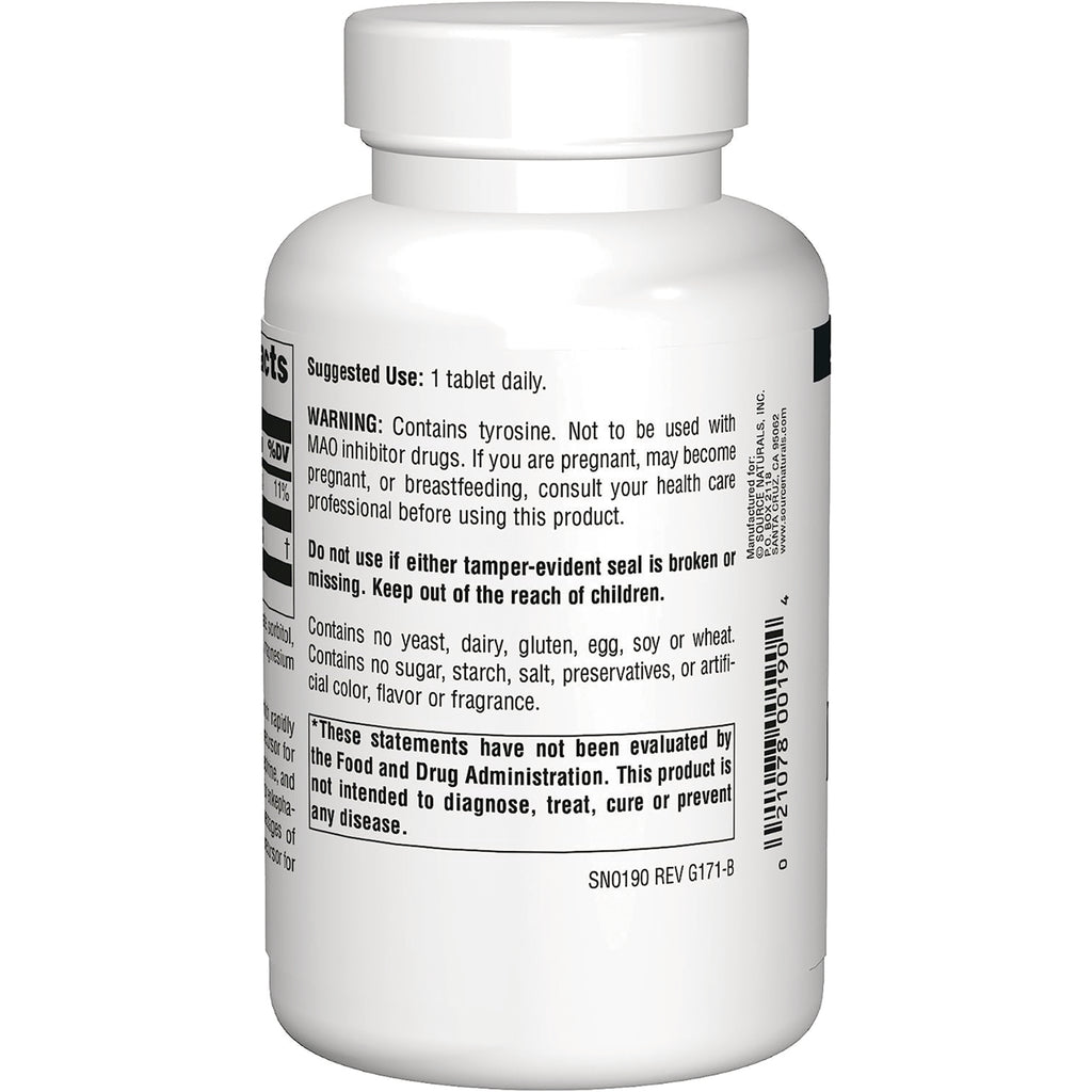 SN429 | Back label with Suggested Use, warning, and FDA disclaimer on supplement bottle - Thumbnail