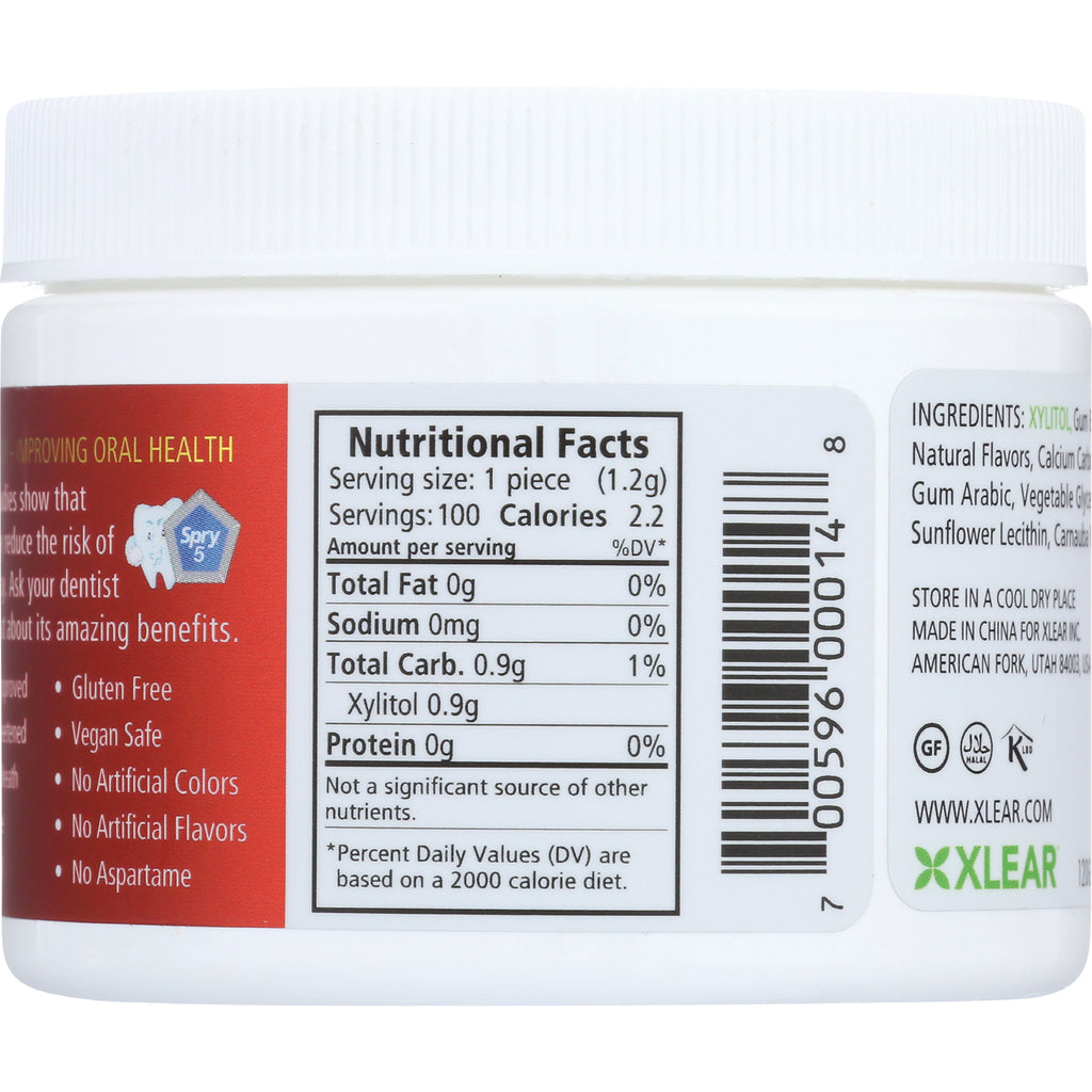 XL004 | Back label showing Nutrition Facts, ingredients, barcode, and XLEAR logo - Thumbnail