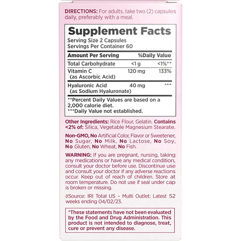 NBY106 | back panel showing Supplement Facts serving size 2 capsules, ingredients, warnings and label text - Thumbnail