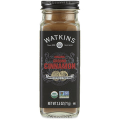 WTK003 | Watkins Organic Ground Cinnamon, 2.5 oz glass jar; USDA Organic and Non-GMO Project Verified