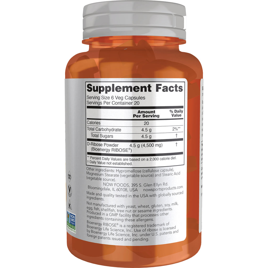 NWF815 | Back label showing Supplement Facts panel with serving size 6 veg capsules, amounts and other ingredients - Thumbnail