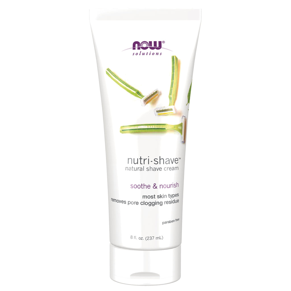 NWF1403 | NOW Solutions Nutri-Shave natural shave cream tube, soothe & nourish, 8 fl oz - Thumbnail