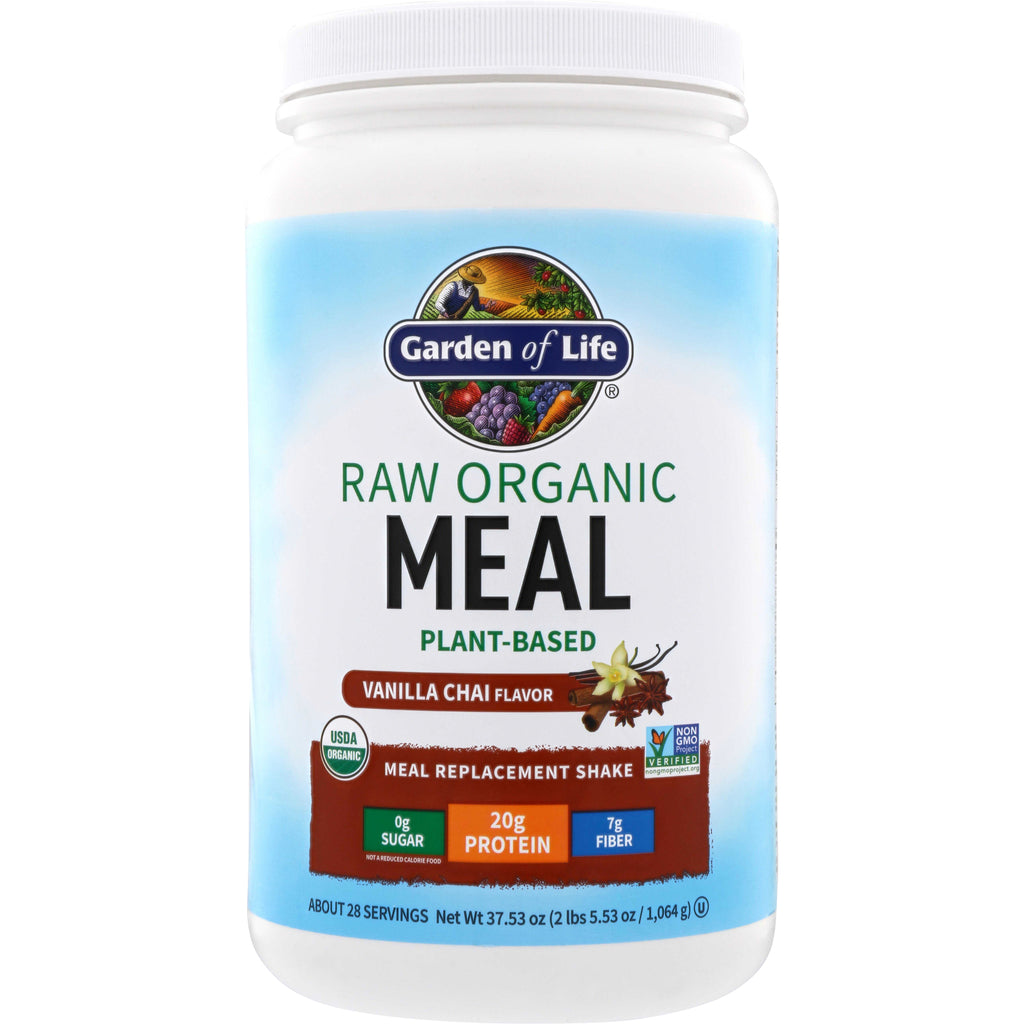 GLF175 | Garden of Life Raw Organic Meal Plant-Based Vanilla Chai meal replacement shake, 20g protein - Thumbnail