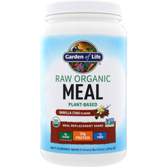 GLF175 | Garden of Life Raw Organic Meal Plant-Based Vanilla Chai meal replacement shake, 20g protein