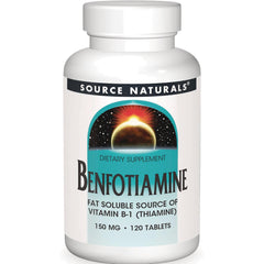 SN680 | Source Naturals Benfotiamine dietary supplement, 150 mg, 120 tablets